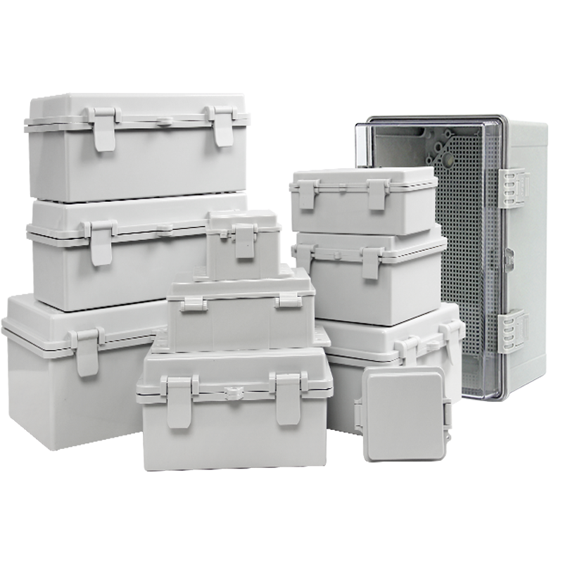 Outdoor Power Junction Box - IP67 Waterproof Transparent/Gray Cover ABS Plastic