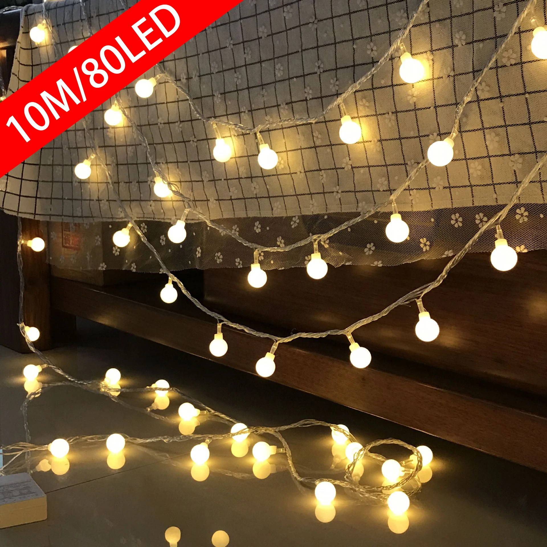 Outdoor Power For Christmas Lights - 10M USB/Battery Power Ball LED String