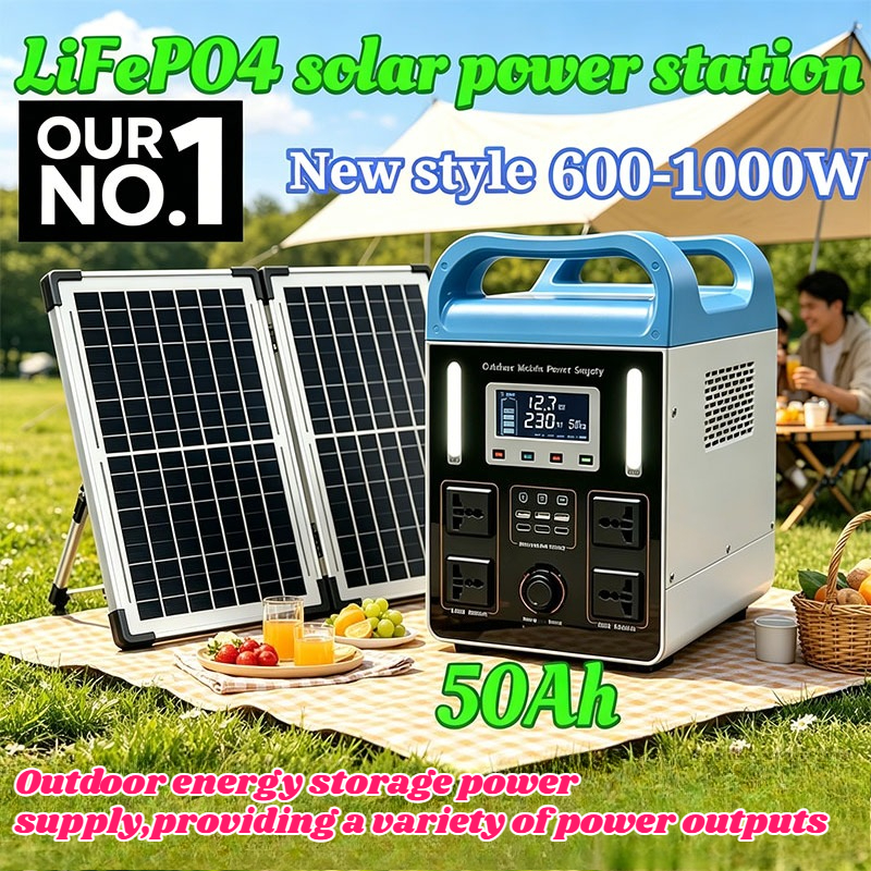 Outdoor Power Station - 220V 600-1000W 50AH LiFePO4 solar power