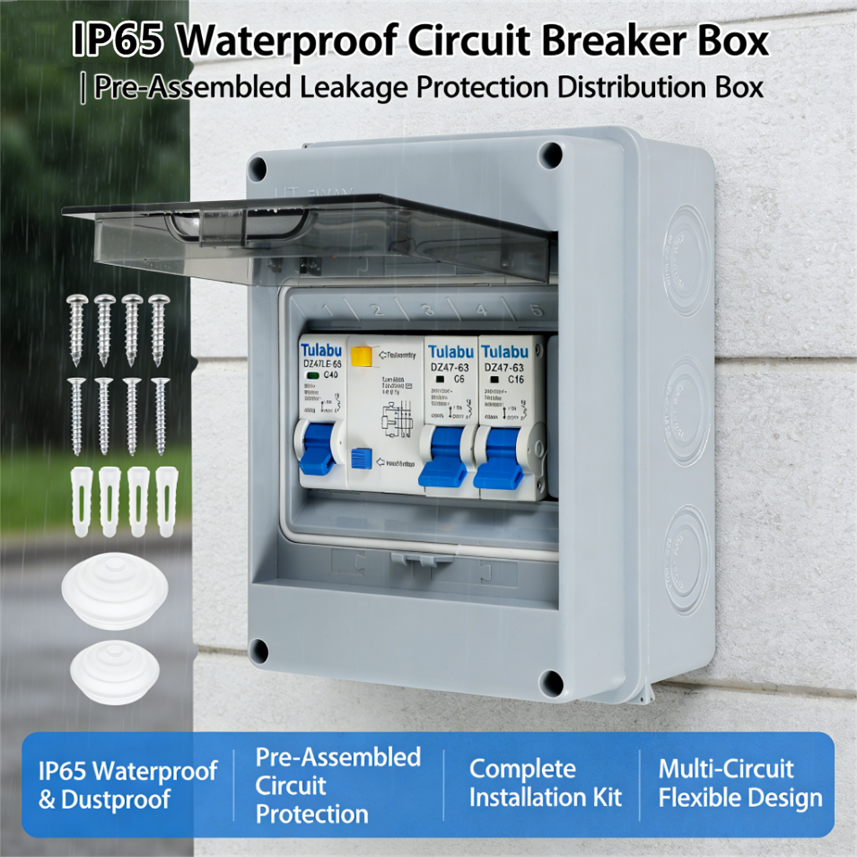 Outdoor Power Junction Box - Outdoor Household Switch Waterproof Electrical Distribution