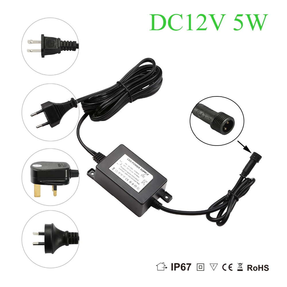 Outdoor Power Transformer - IP67 Waterproof DC12V 5W Transformer Power