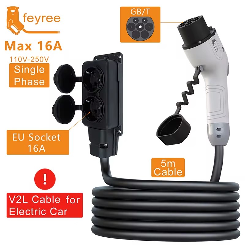 Outdoor Power Station - feyree V2L Cable Discharge Plug EV