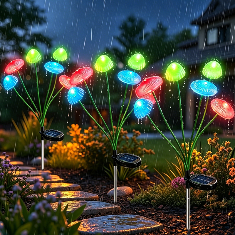 Solar Powered Outdoor LED Jell - Outdoor Yard Power Stake reseña y precio