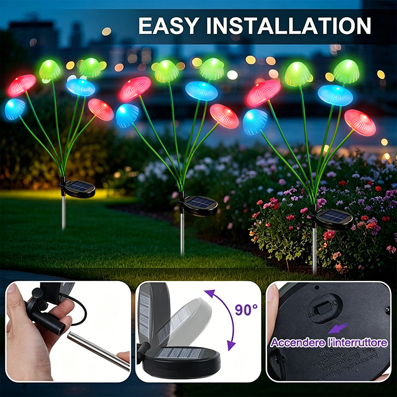 Solar Powered Outdoor LED Jell - Outdoor Yard Power Stake reseña y precio