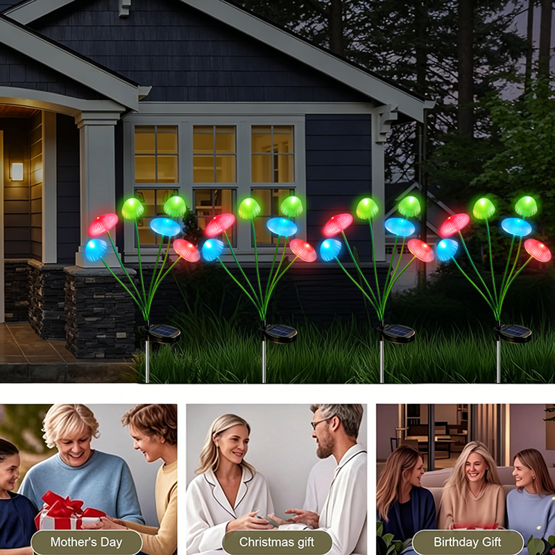 Solar Powered Outdoor LED Jell - Outdoor Yard Power Stake reseña y precio
