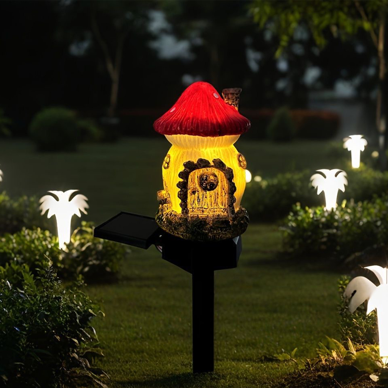 Solar Powered Mushroom Lights  - Outdoor Yard Power Stake reseña y precio