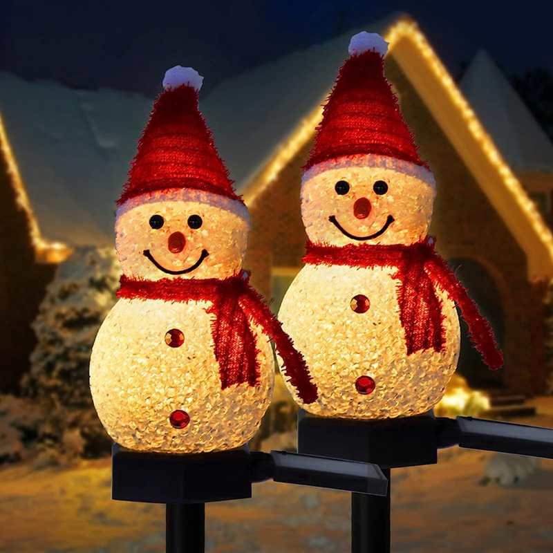 LED Snowman Solar Garden Light - Outdoor Yard Power Stake reseña y precio