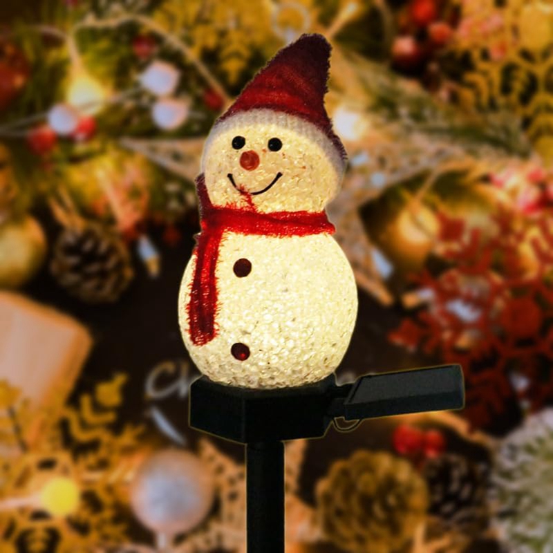 LED Snowman Solar Garden Light - Outdoor Yard Power Stake reseña y precio