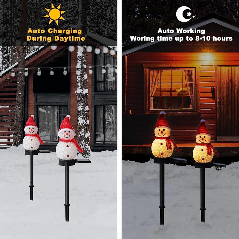 LED Snowman Solar Garden Light - Outdoor Yard Power Stake reseña y precio