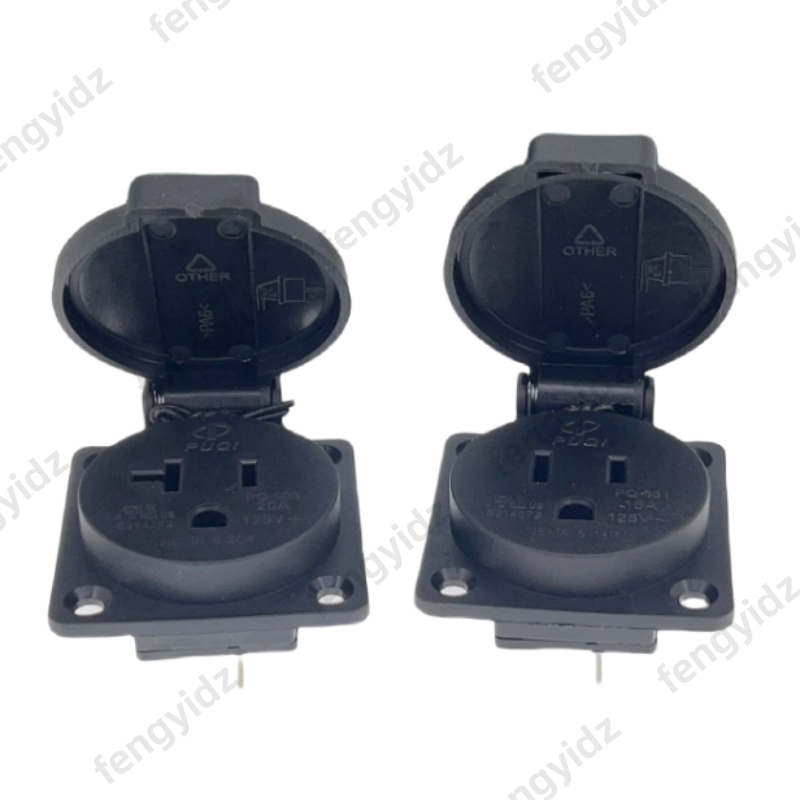 Black 125V 15A 20A IP44 CE Ame - Outdoor Power Inlet Box reseña y precio