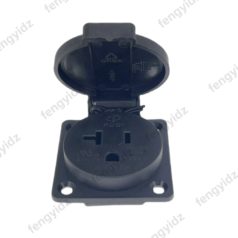 Black 125V 15A 20A IP44 CE Ame - Outdoor Power Inlet Box reseña y precio