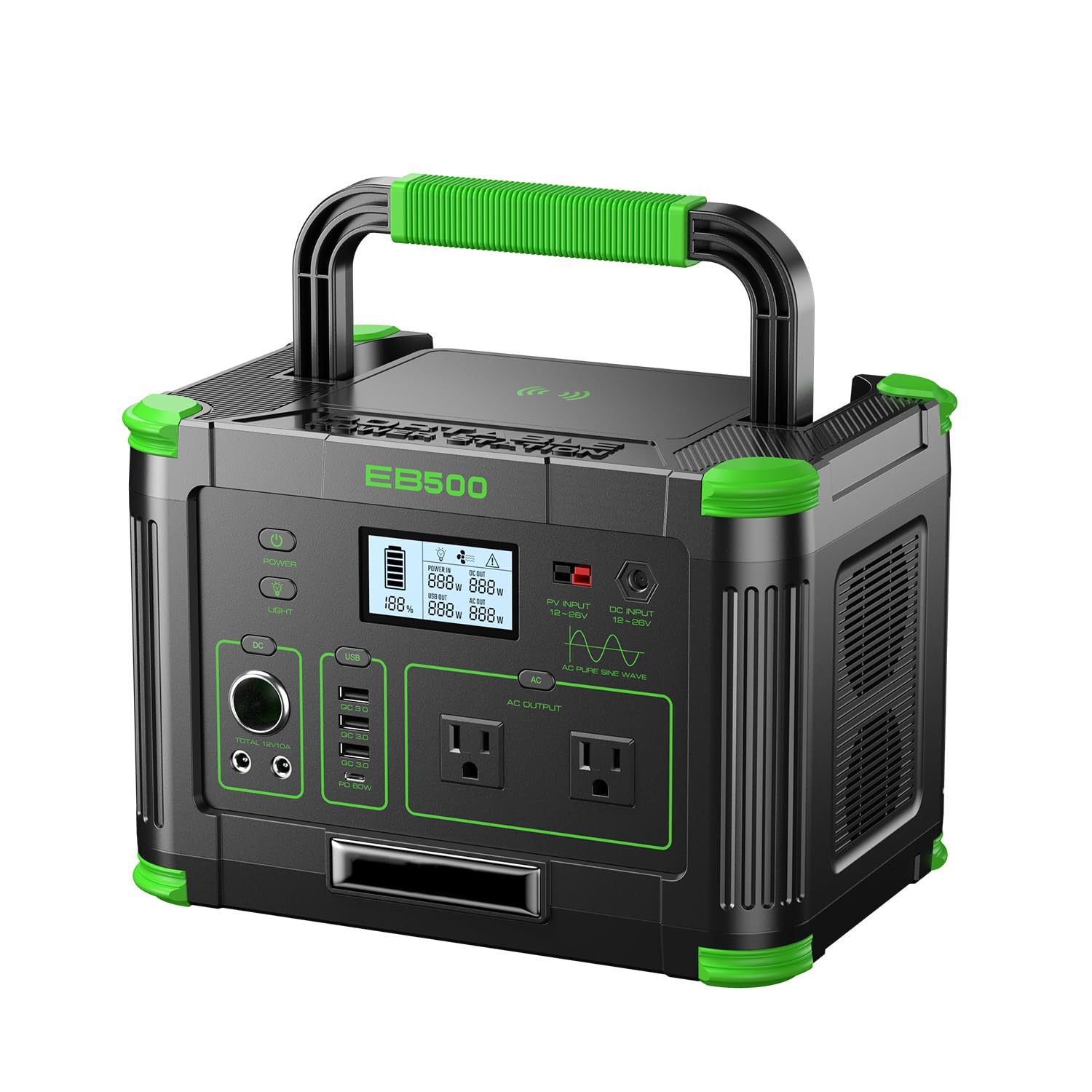500W Portable Power Station, 5 - Outdoor Power House reseña y precio