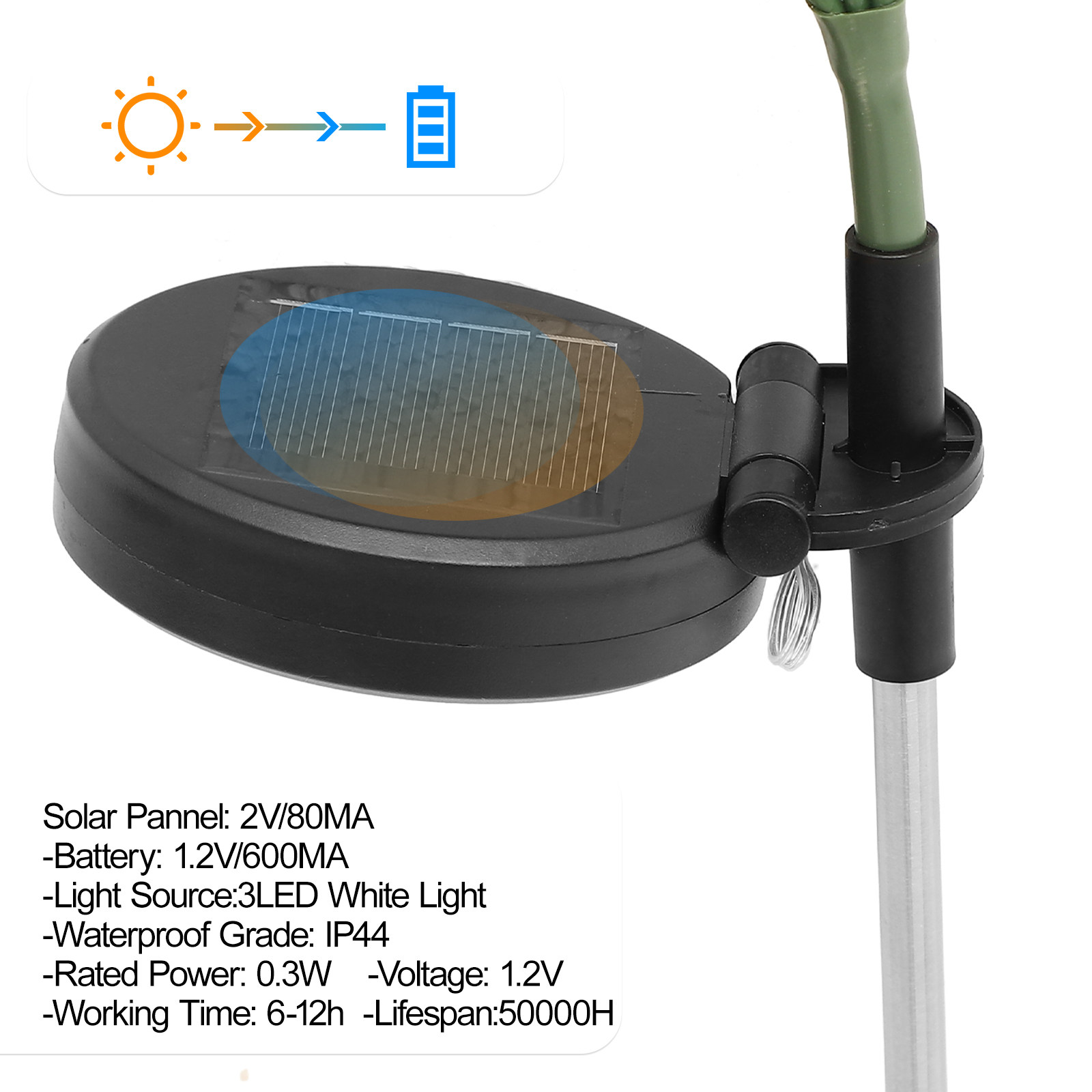Solar Powered 7-Head Rose Flow - Outdoor Yard Power Stake reseña y precio