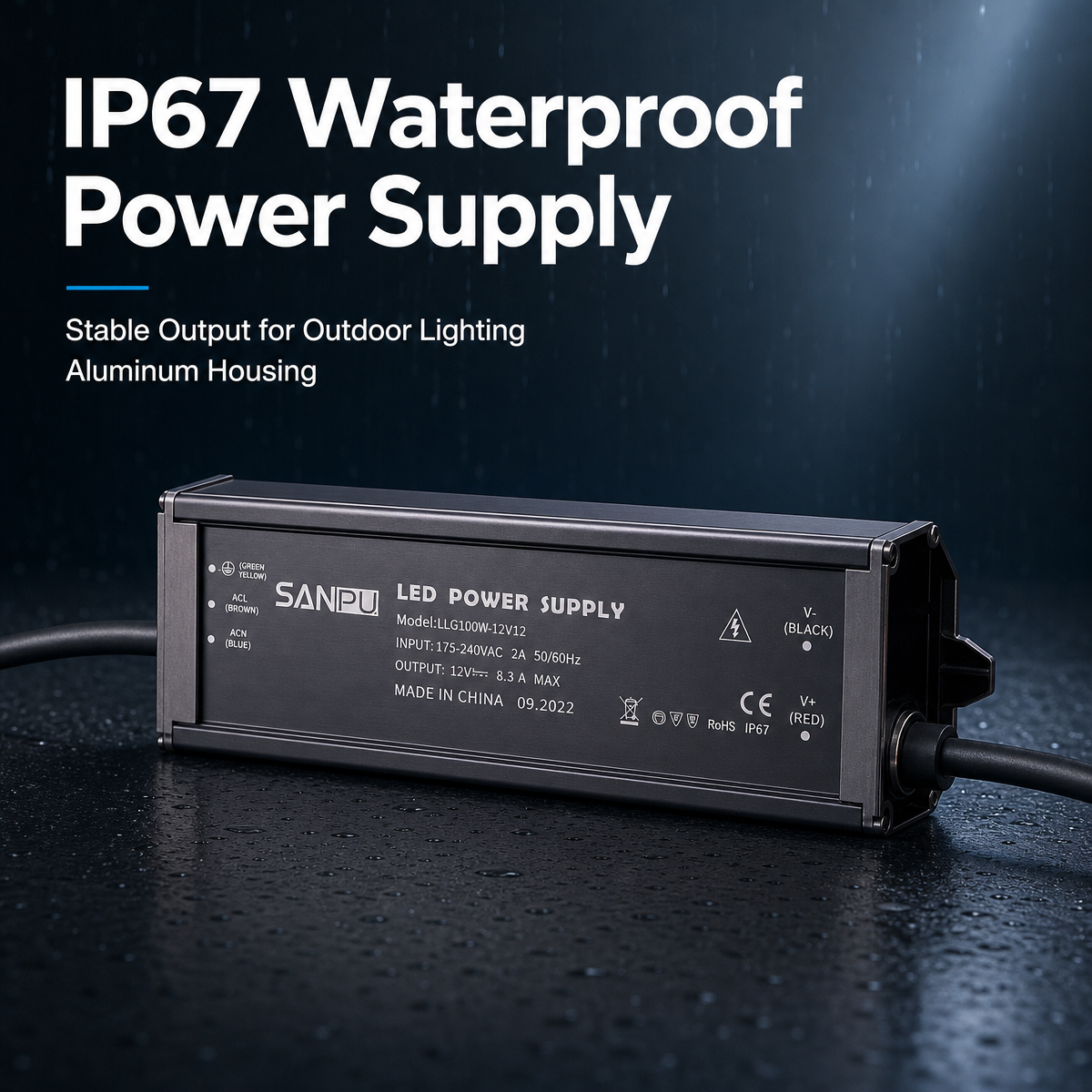 Ultra-Thin IP67 Waterproof Pow - Outdoor Power Transformer reseña y precio