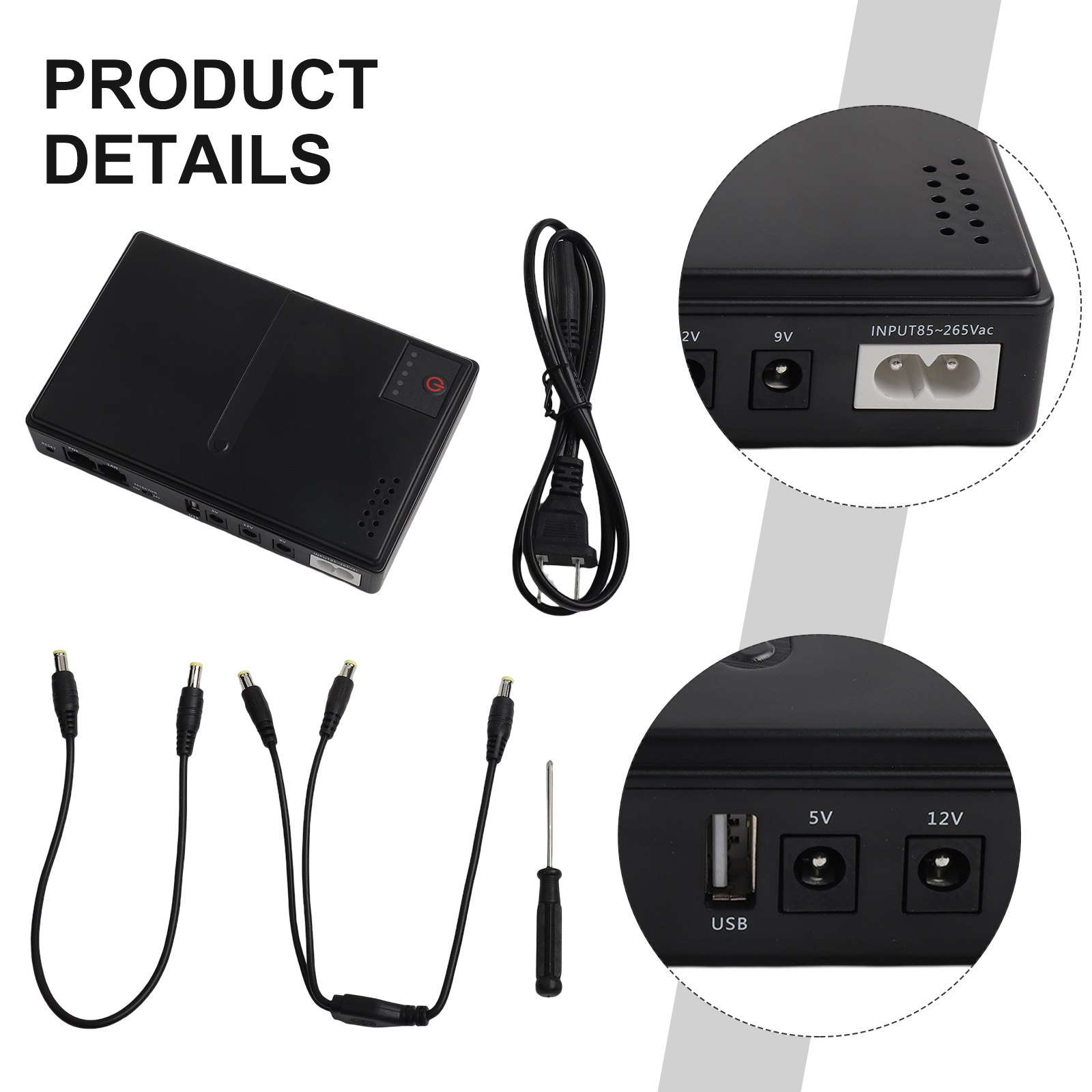 1018L 5V 9V 12V Backup DC UPS  - Outdoor Uninterruptible Power Supply reseña y precio