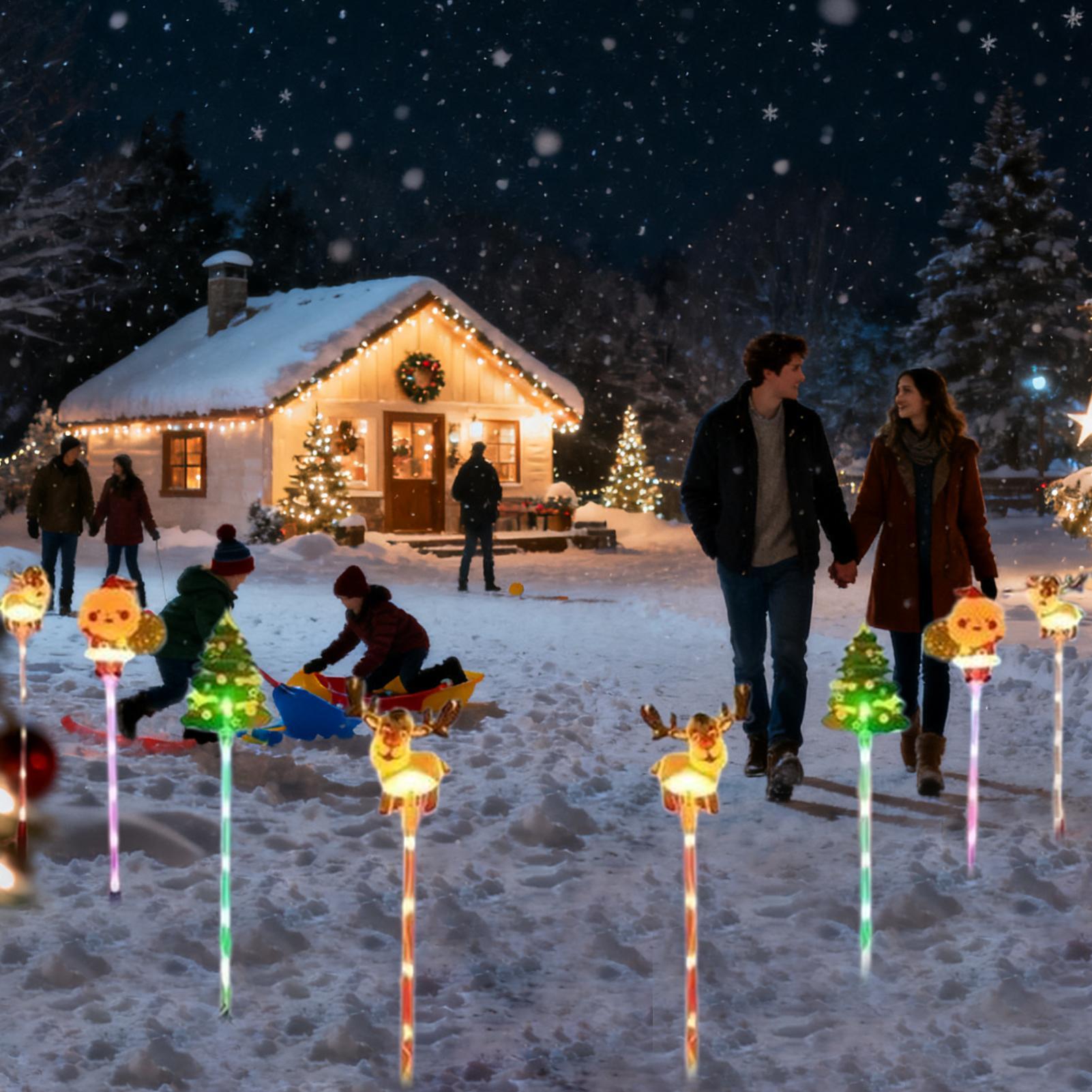 Solar Christmas Lights Outdoor - Outdoor Yard Power Stake reseña y precio