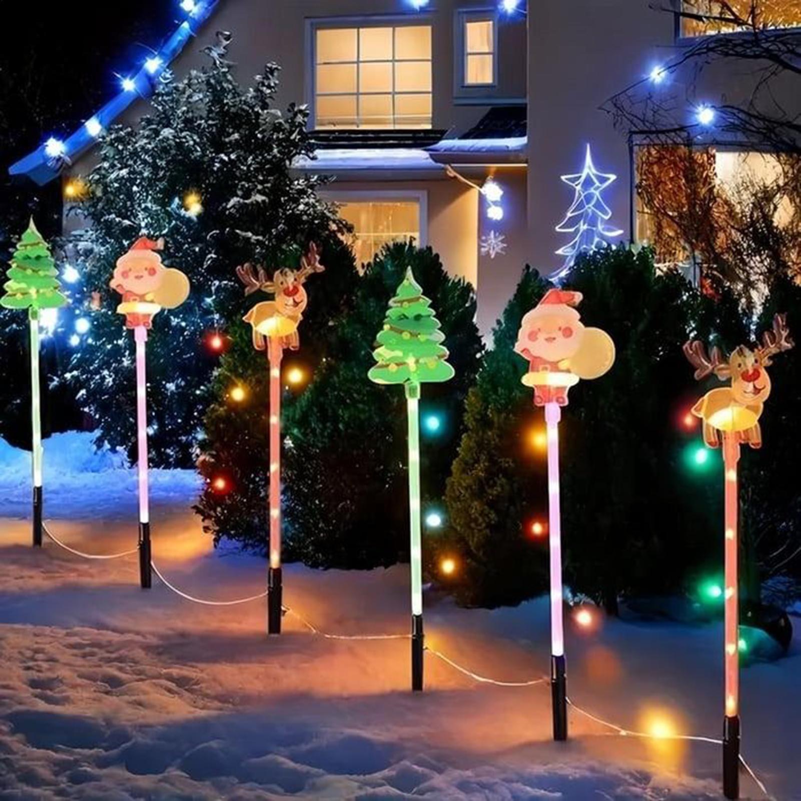 Solar Christmas Lights Outdoor - Outdoor Yard Power Stake reseña y precio