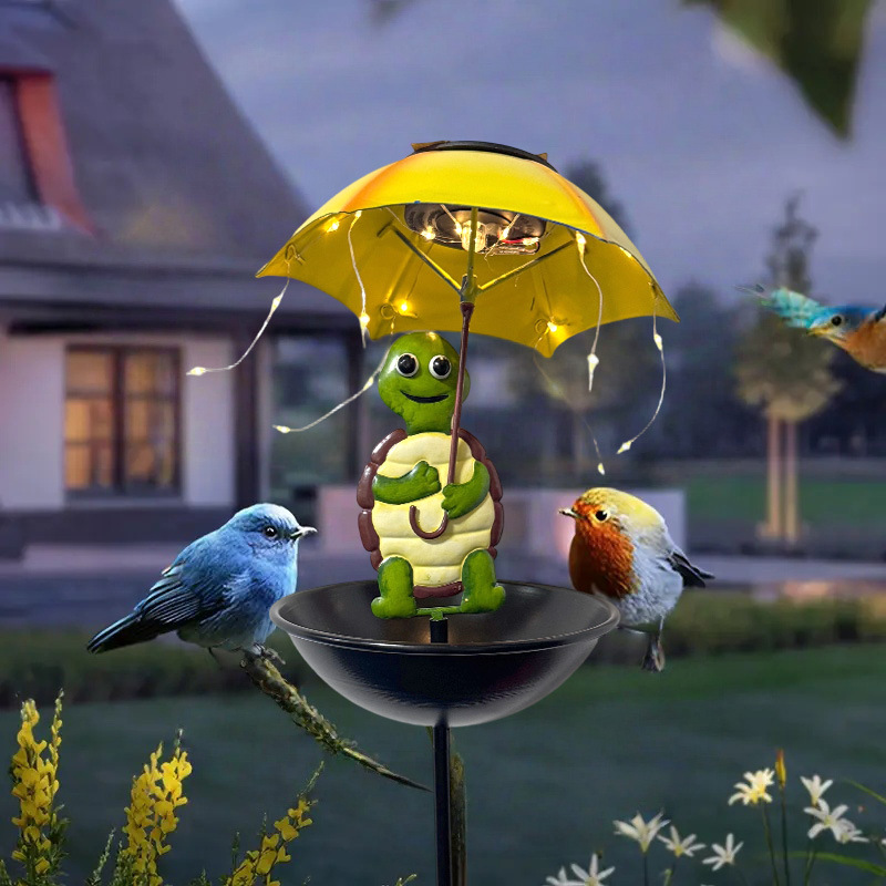 Solar-Powered Bird Feeder Ligh - Outdoor Yard Power Stake reseña y precio