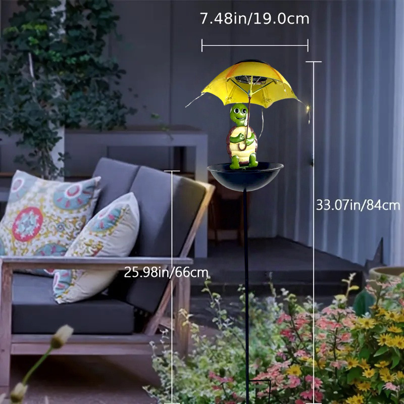 Solar-Powered Bird Feeder Ligh - Outdoor Yard Power Stake reseña y precio