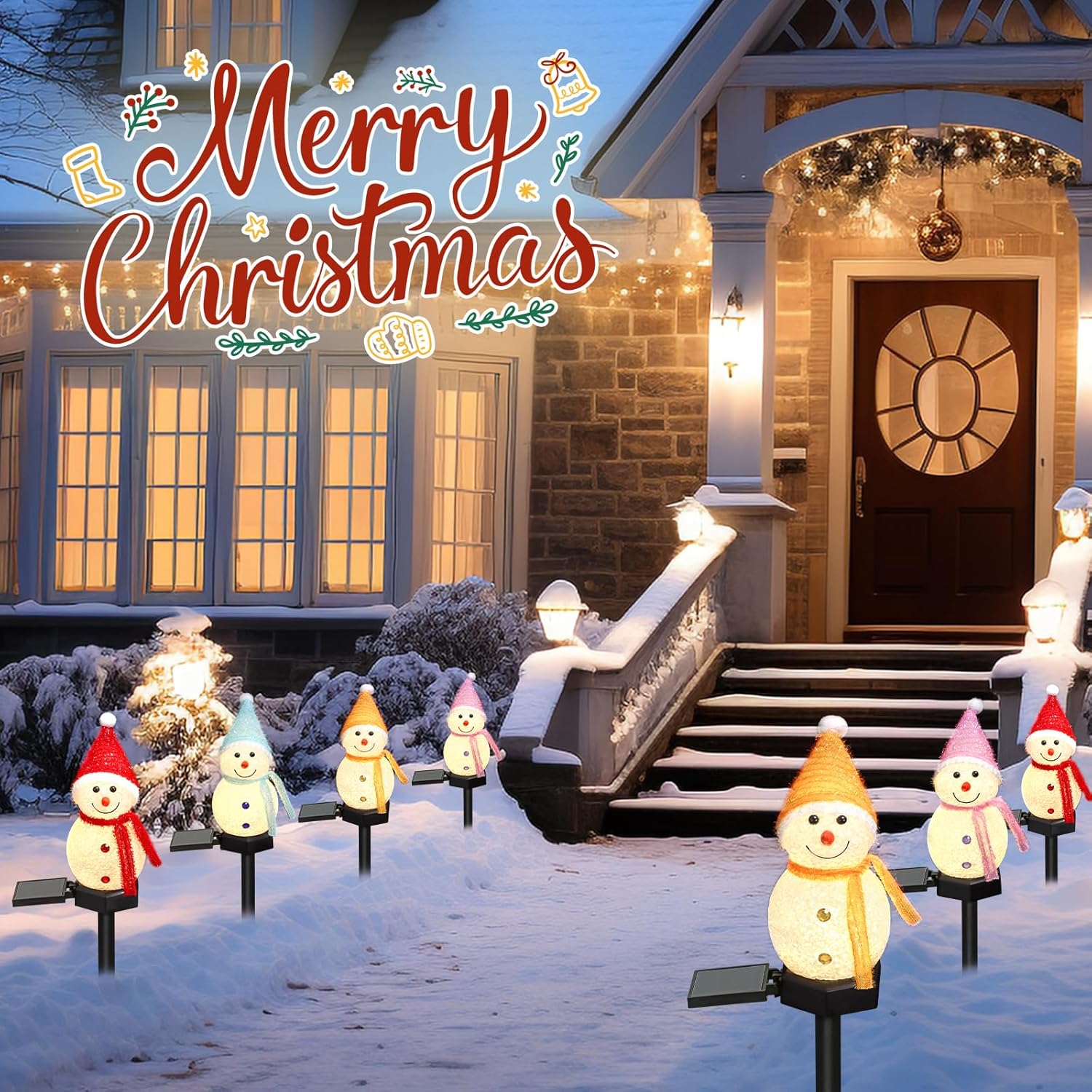 LED Snowman Solar Garden Light - Outdoor Power For Christmas Lights reseña y precio