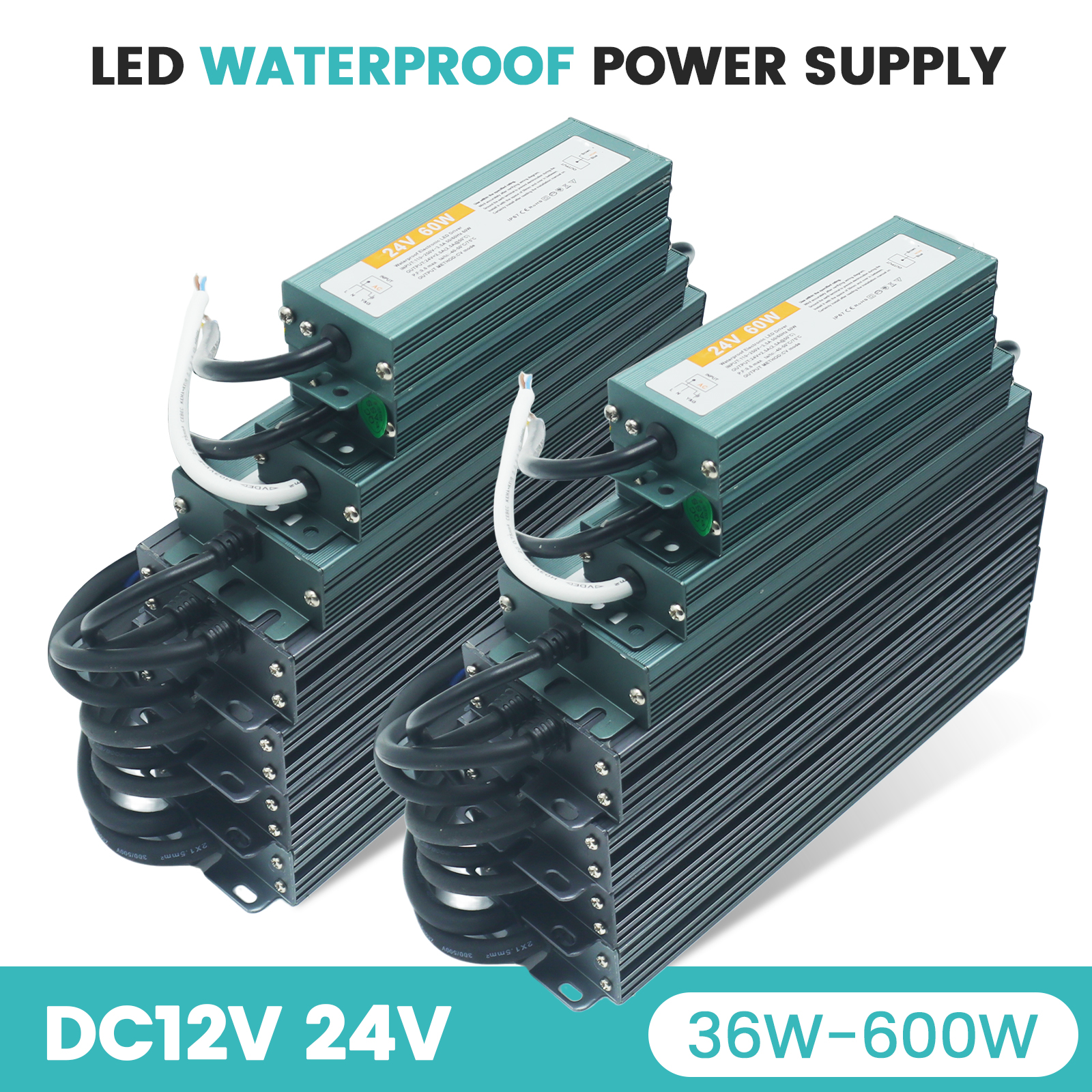 AC/DC Waterproof LED Power Sup - Outdoor Power Transformer reseña y precio