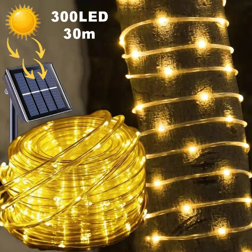 LED Solar Strip Rope Tube Fair - Outdoor Power For Christmas Lights reseña y precio