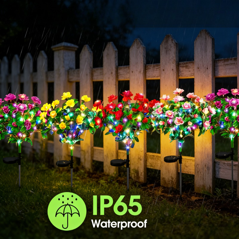 Solar‑Powered Rhododendron Flo - Outdoor Yard Power Stake reseña y precio