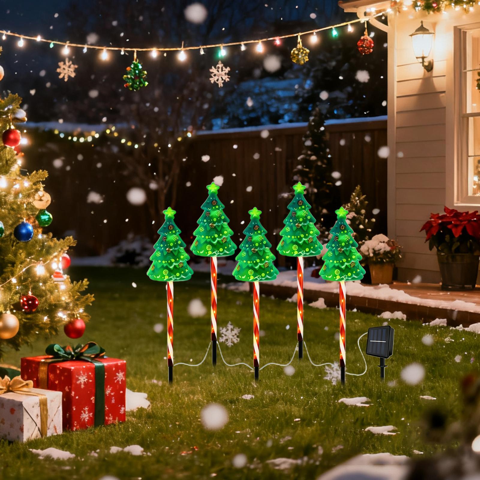 Christmas Tree Driveway Light  - Outdoor Yard Power Stake reseña y precio