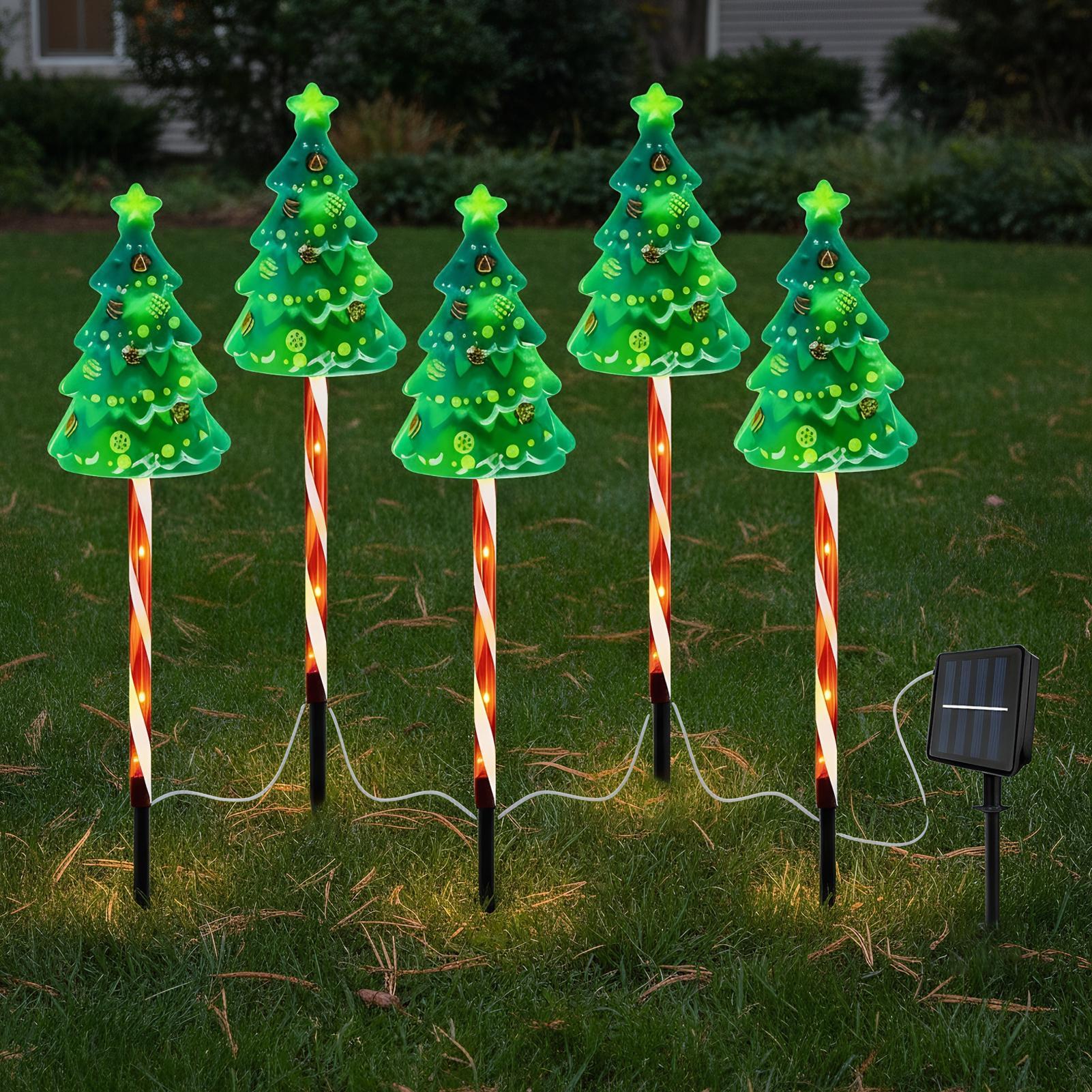 Christmas Tree Driveway Light  - Outdoor Yard Power Stake reseña y precio