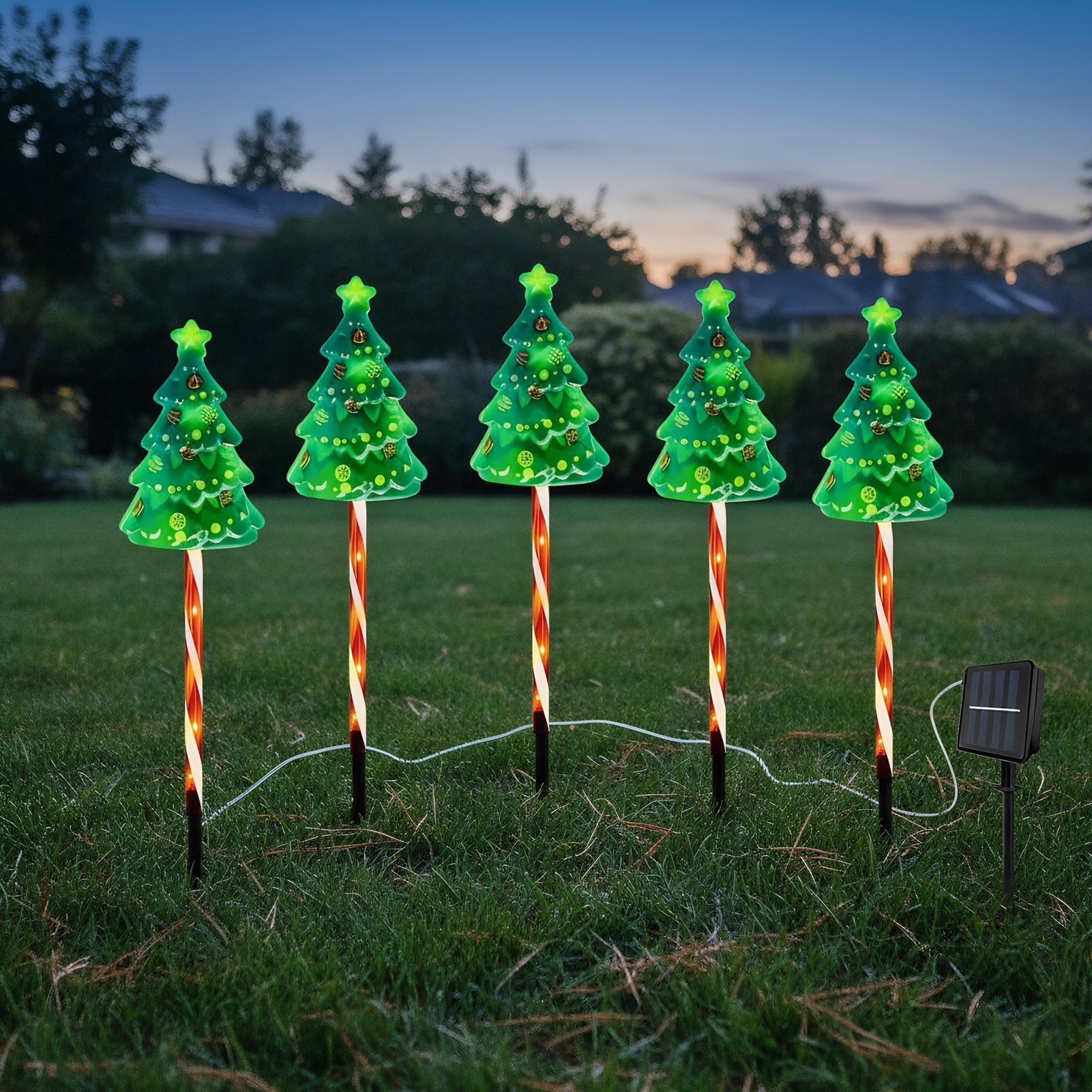 Christmas Tree Driveway Light  - Outdoor Yard Power Stake reseña y precio