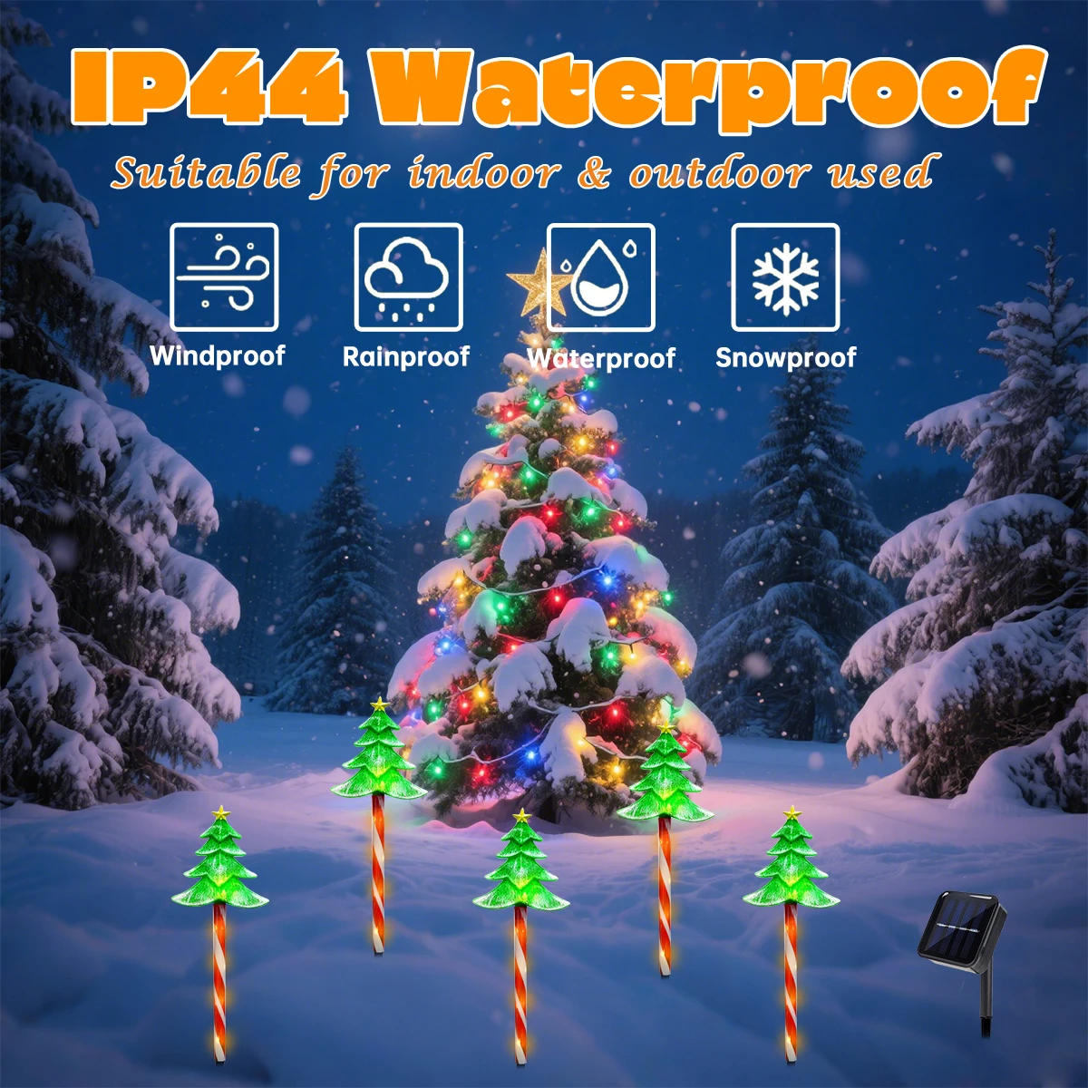 Pop 5pcs/set LED Xmas Tree Dec - Outdoor Yard Power Stake reseña y precio