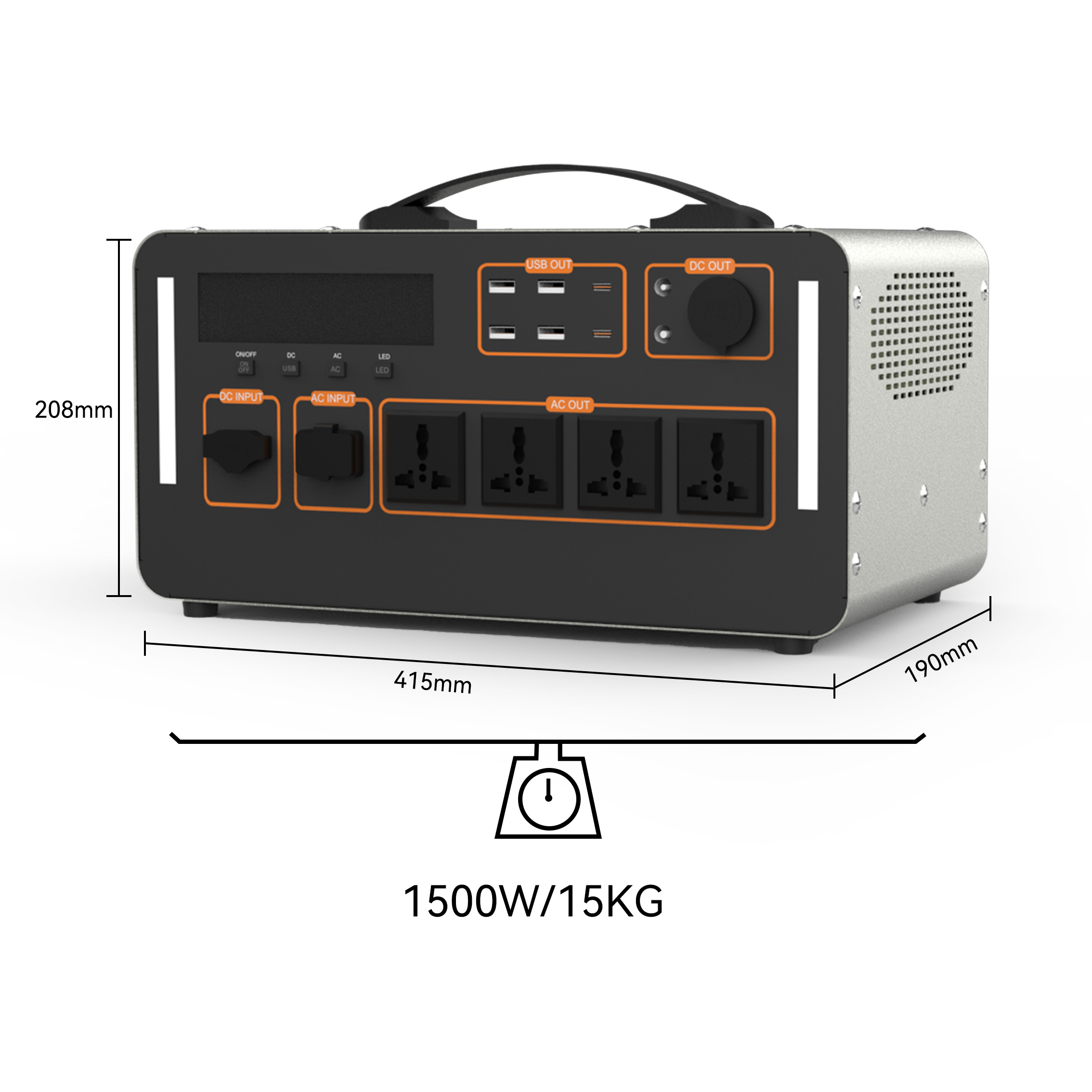 1500W Solar Portable Power Sta - Outdoor Uninterruptible Power Supply reseña y precio