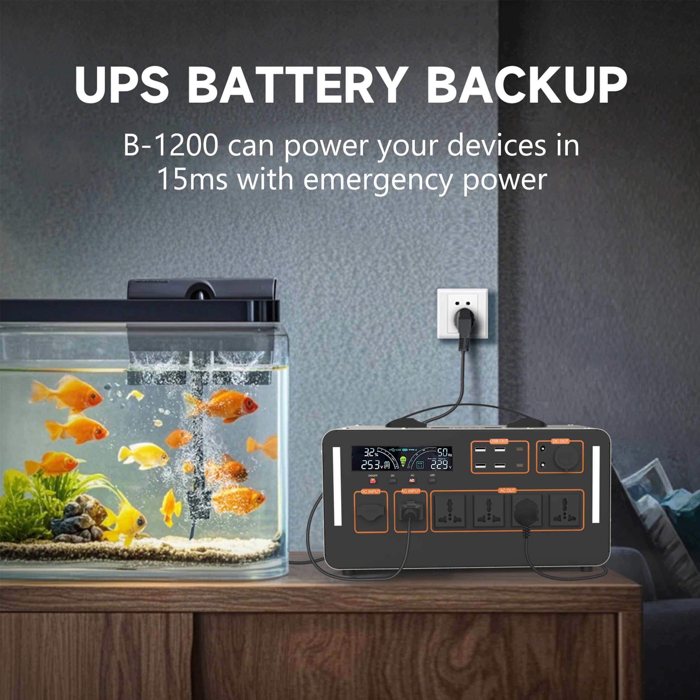 1500W Solar Portable Power Sta - Outdoor Uninterruptible Power Supply reseña y precio