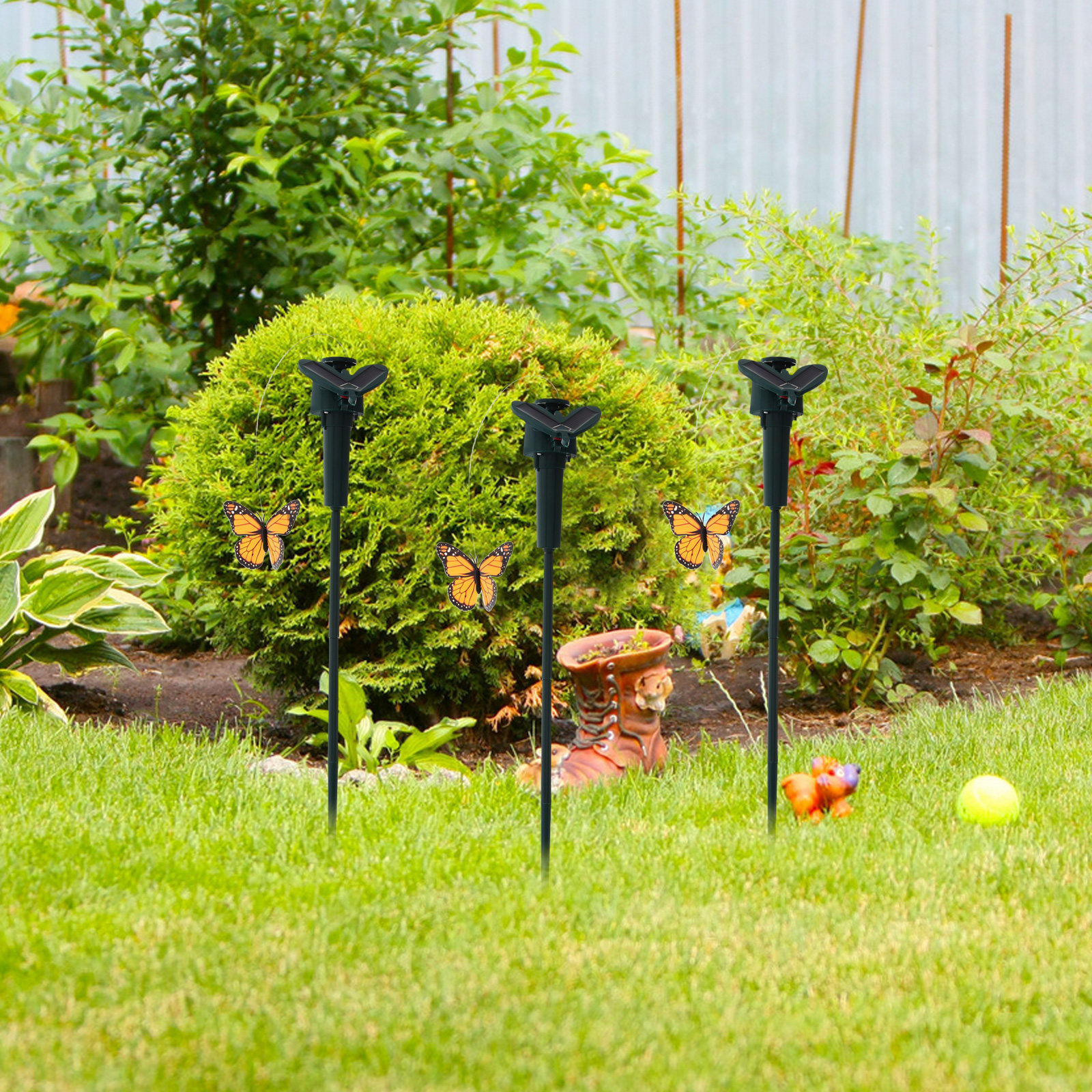 3Pcs Solar Powered Garden Stak - Outdoor Yard Power Stake reseña y precio