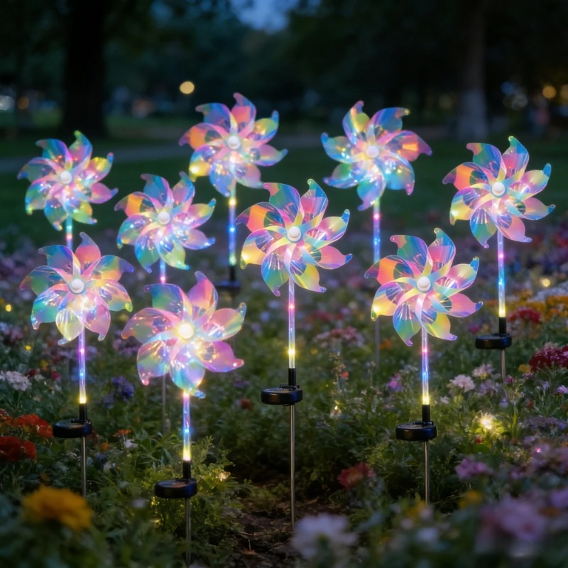 2pc New Solar Powered LED Pinw - Outdoor Yard Power Stake reseña y precio