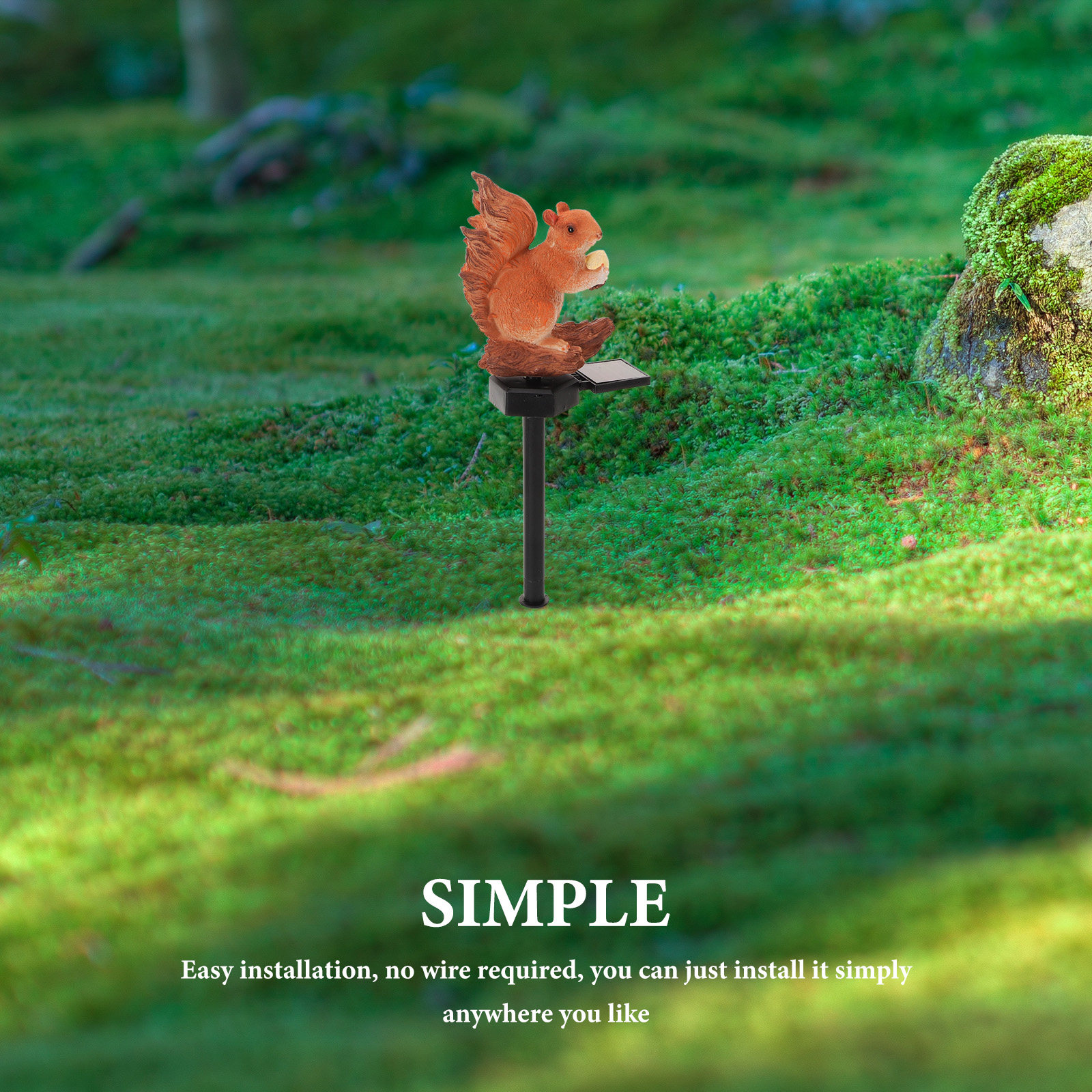 Squirrel Powered Lamp Outdoor  - Outdoor Yard Power Stake reseña y precio