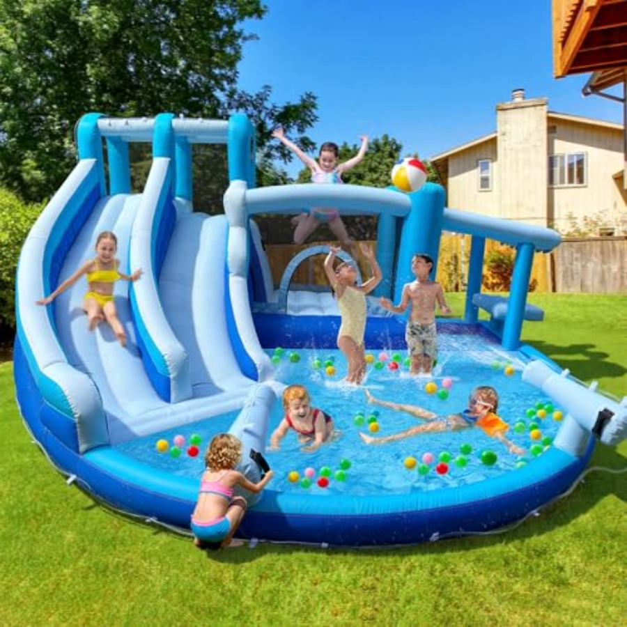 Inflatable Bounce House Water  - Outdoor Power House reseña y precio