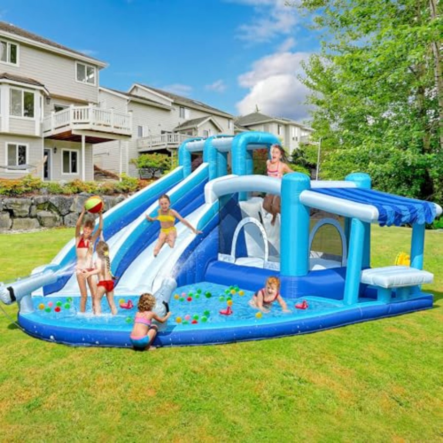 Inflatable Bounce House Water  - Outdoor Power House reseña y precio