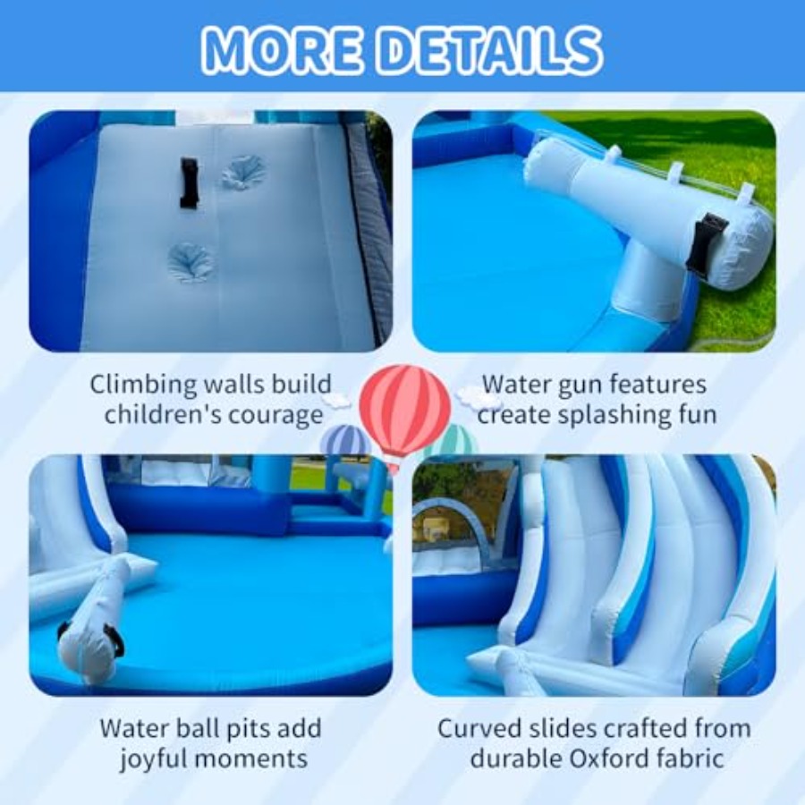 Inflatable Bounce House Water  - Outdoor Power House reseña y precio