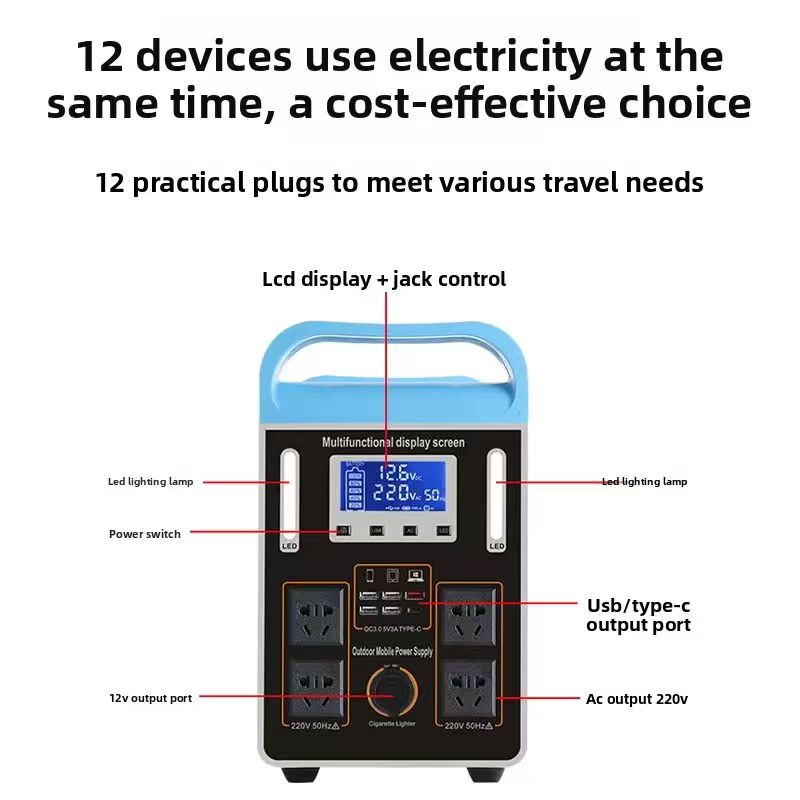 220V 600-1000W 50AH LiFePO4 so - Outdoor Power Station reseña y precio