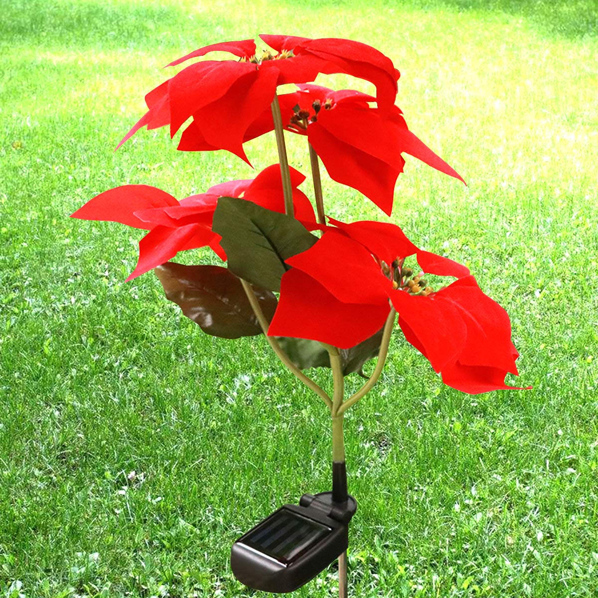 Solar Powered Fake Flower Ligh - Outdoor Yard Power Stake reseña y precio