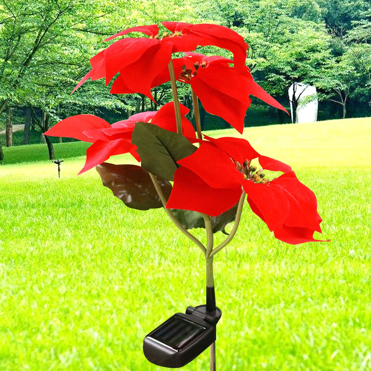 Solar Powered Fake Flower Ligh - Outdoor Yard Power Stake reseña y precio