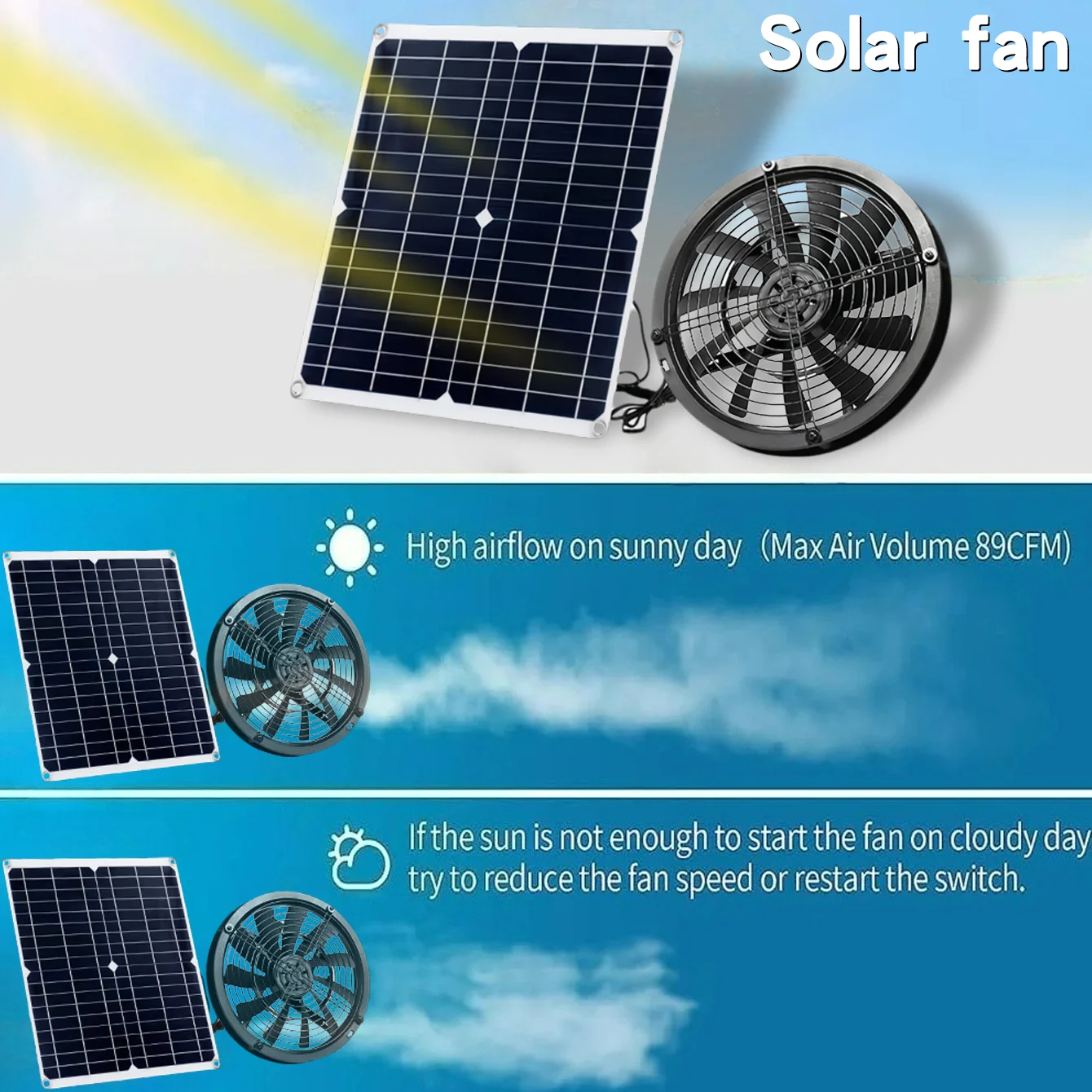 15W 25W NEW Solar Powered Exha - Outdoor Power House reseña y precio