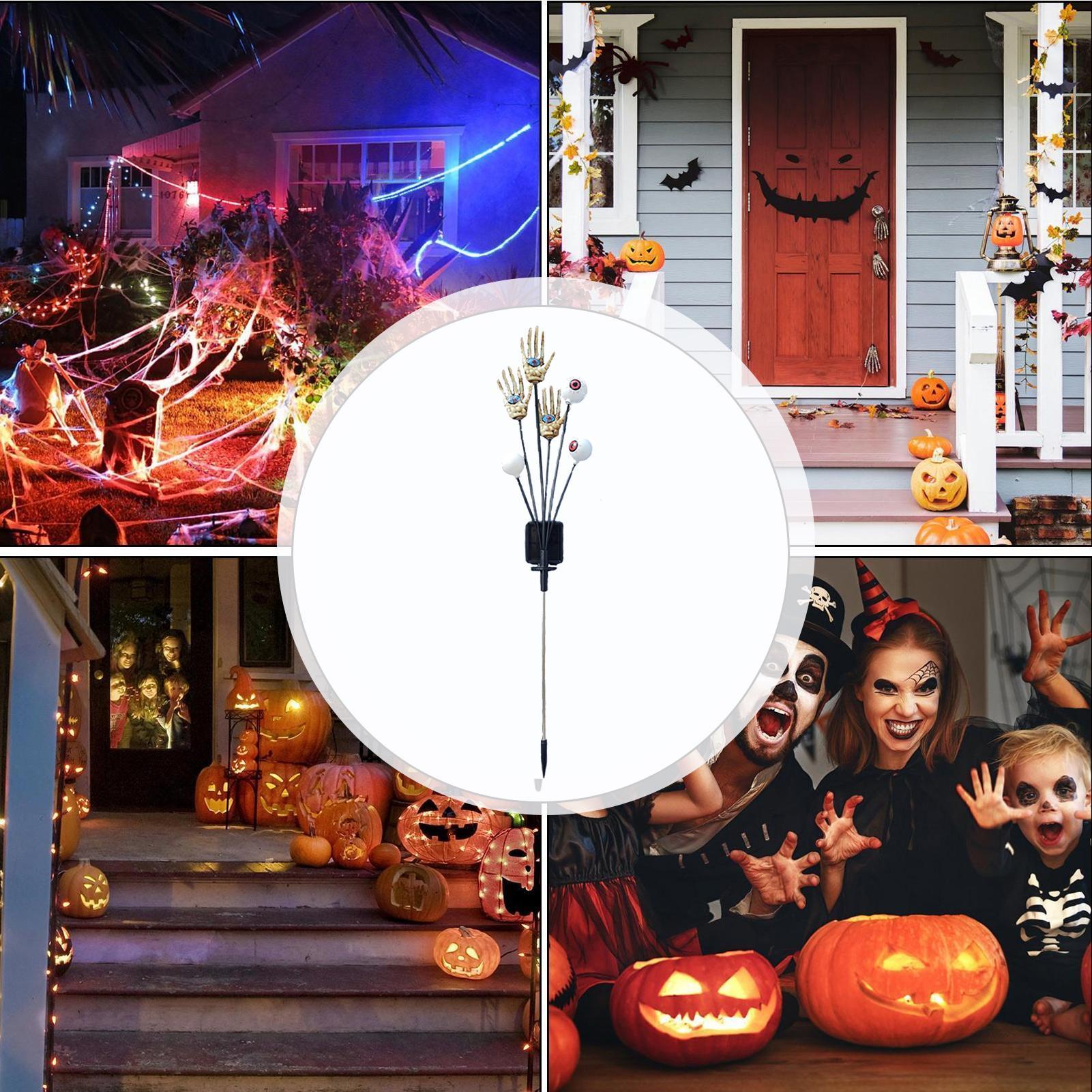 Hand Stake Lights Skeleton Han - Outdoor Yard Power Stake reseña y precio