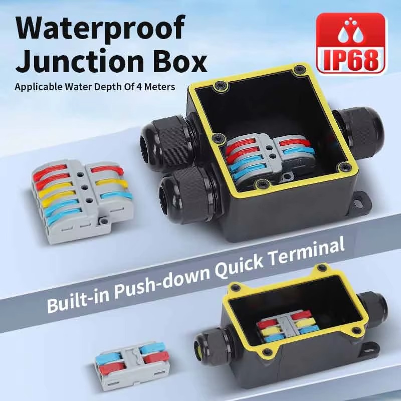 Junction Box Waterproof IP68 2 - Outdoor Power Junction Box reseña y precio