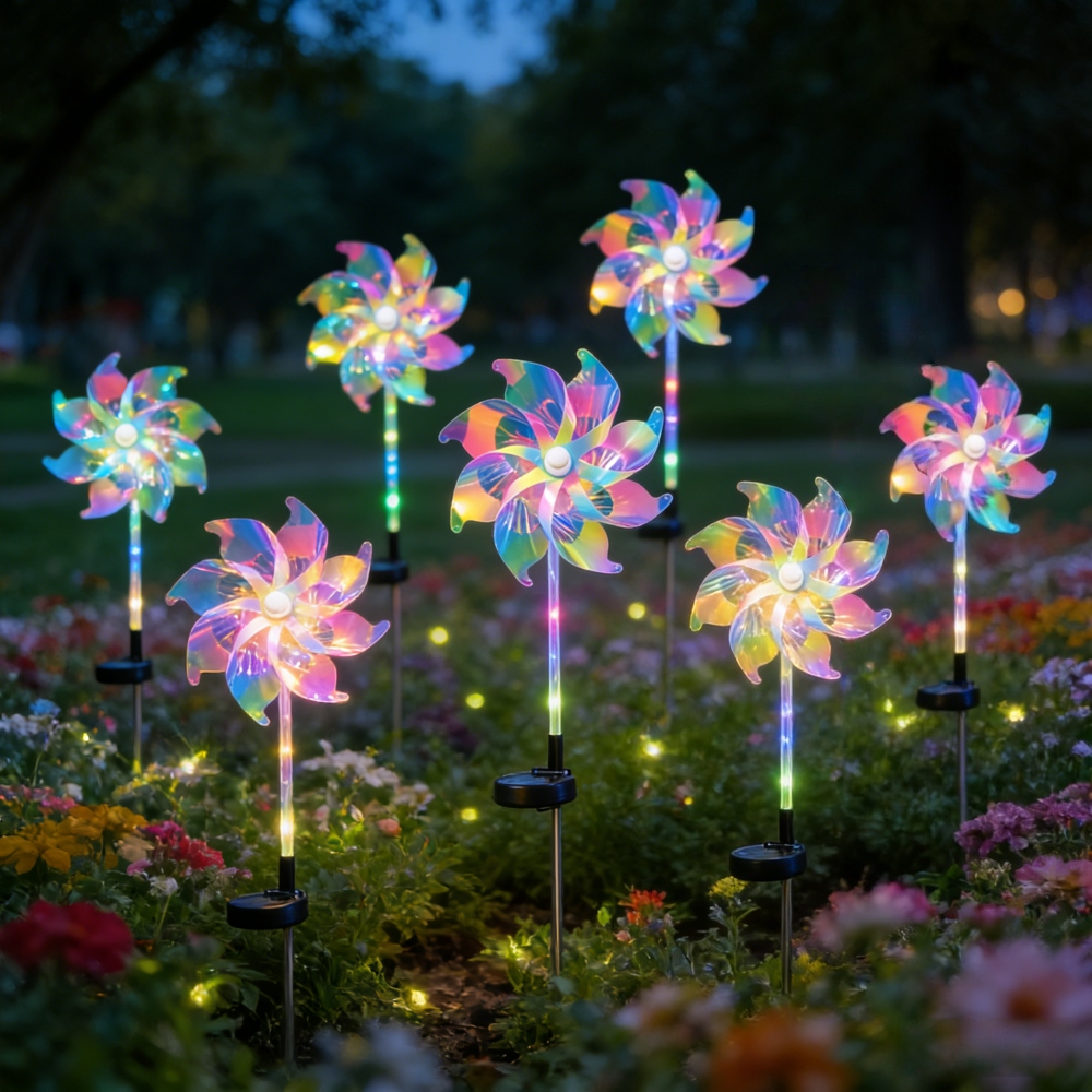 2PCS Colorful Solar Powered Wi - Outdoor Yard Power Stake reseña y precio