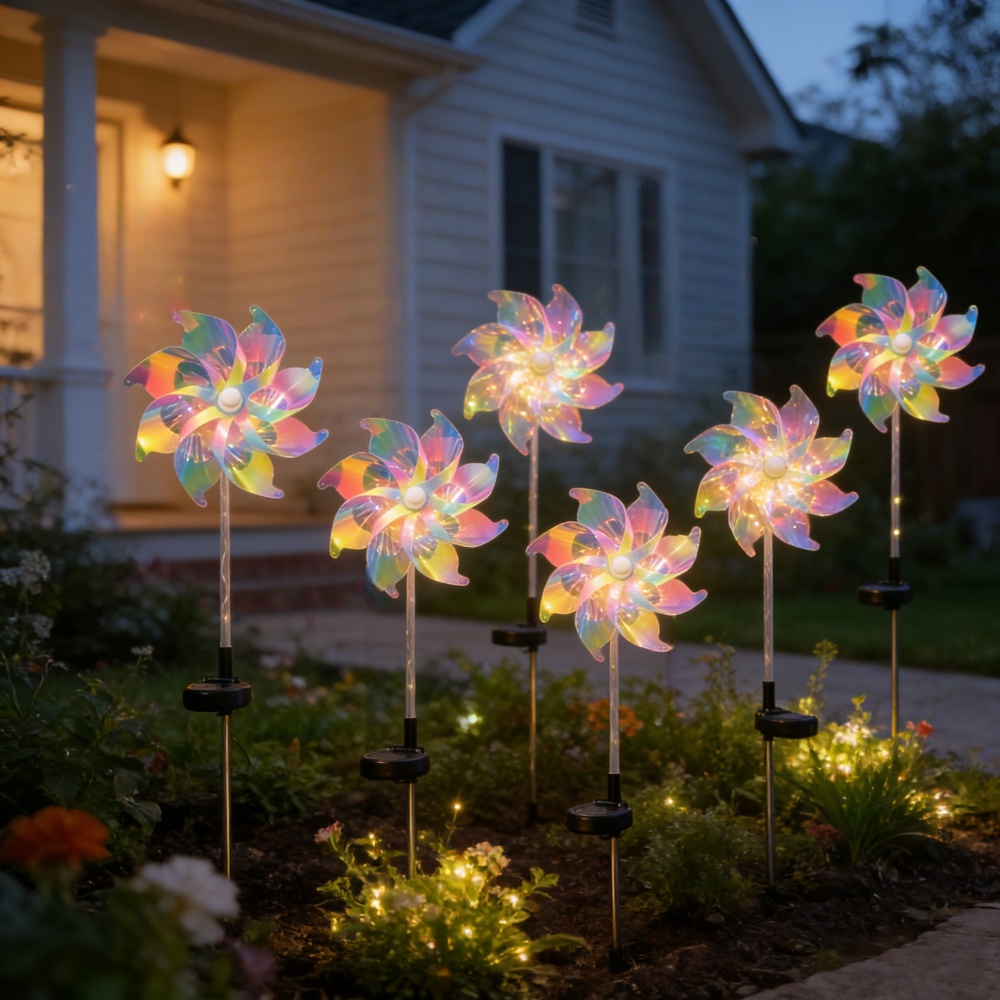 2PCS Colorful Solar Powered Wi - Outdoor Yard Power Stake reseña y precio