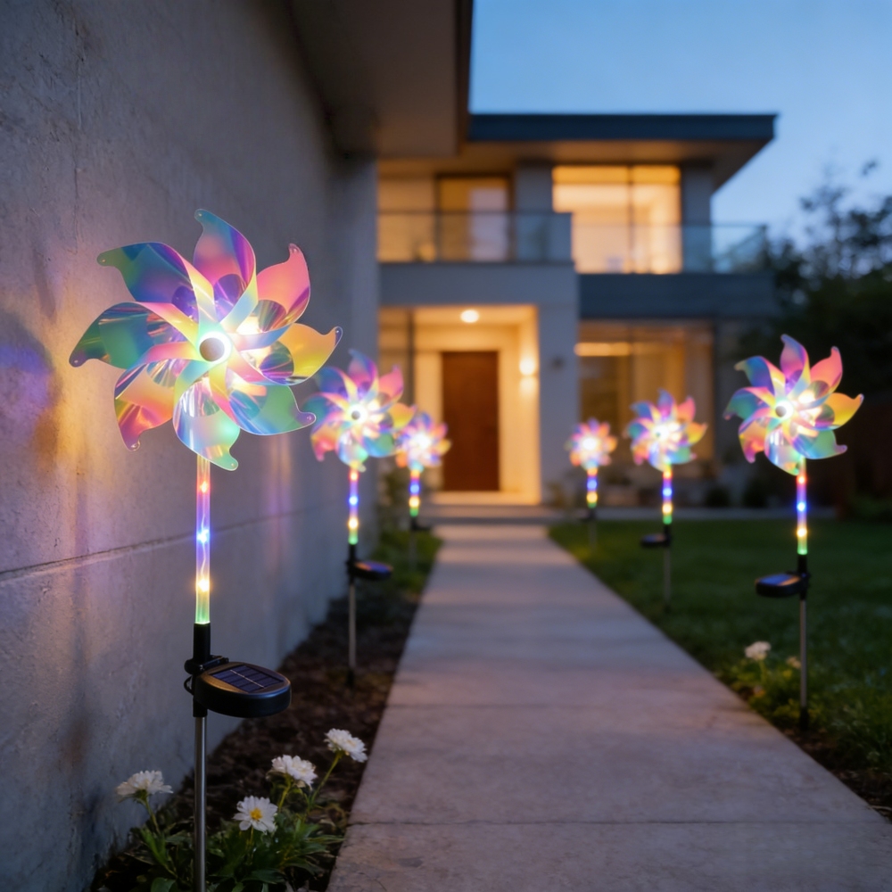 2PCS Colorful Solar Powered Wi - Outdoor Yard Power Stake reseña y precio