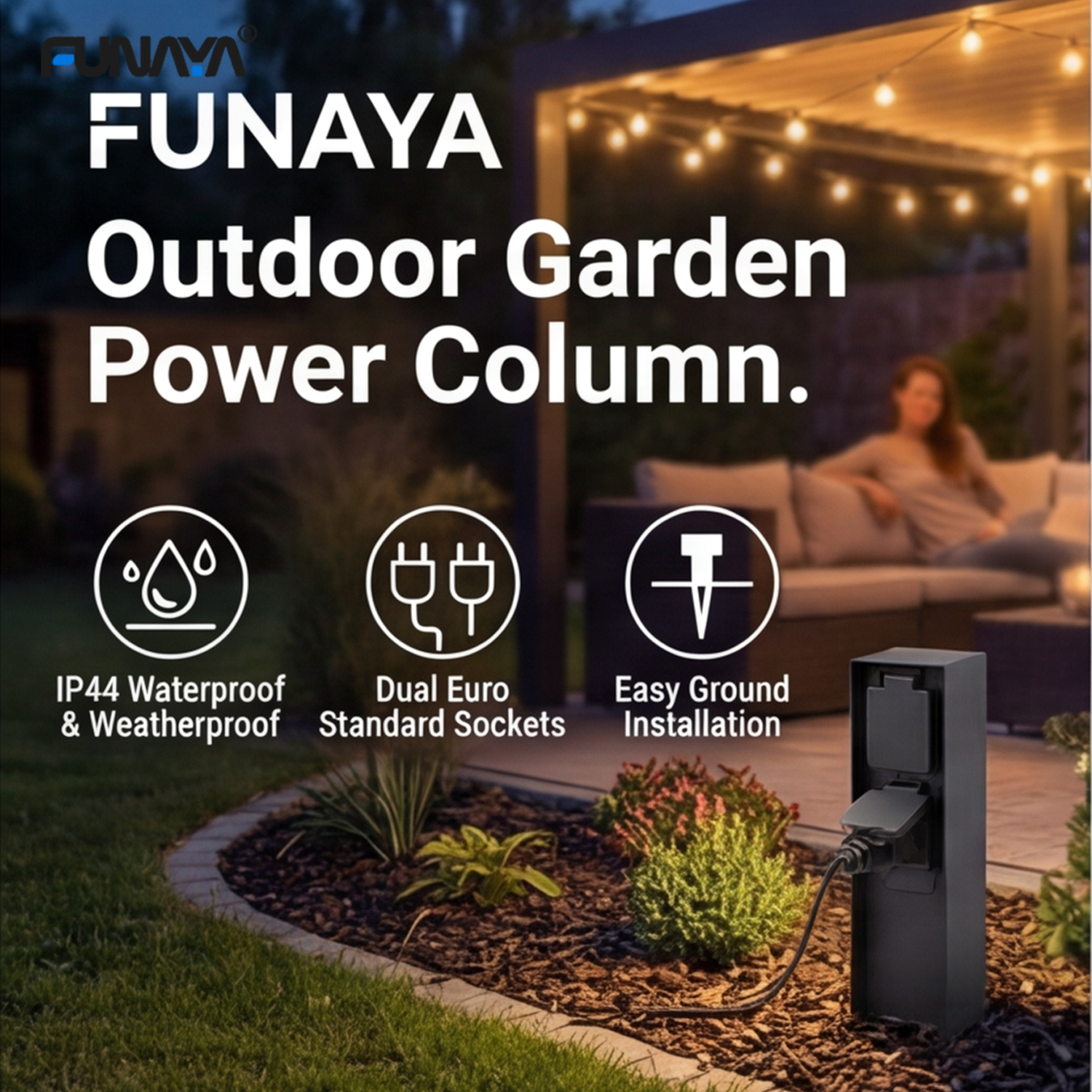 FUNAYA Outdoor IP44 Waterproof - Outdoor Power Inlet Box reseña y precio