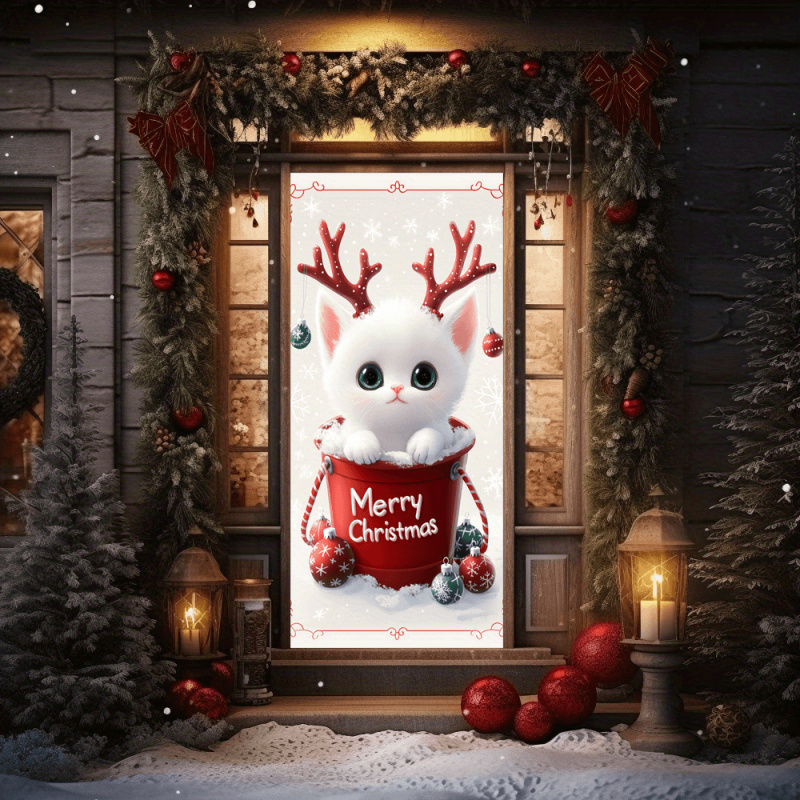 1pc2D flat, Christmas cat door - Outdoor Power House reseña y precio
